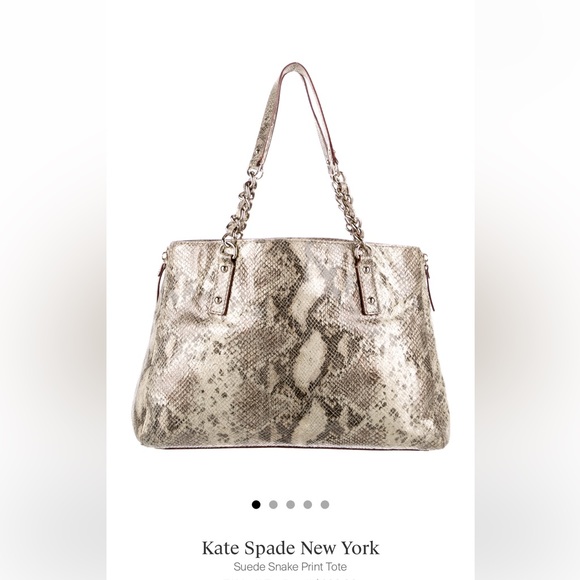 Snake print Tote - Picture 3 of 14
